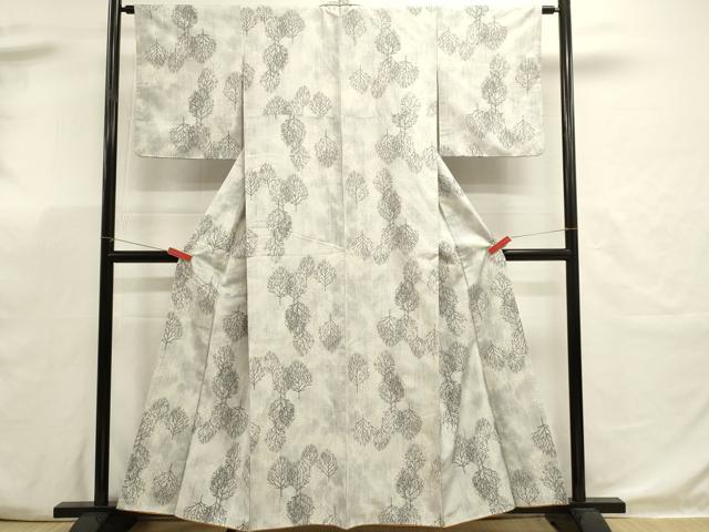 平和屋着物■上質な紬 樹林文 正絹 逸品 DABK5660sf