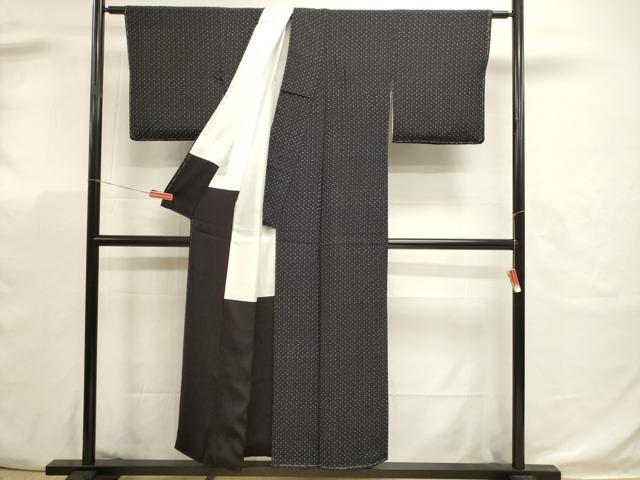 平和屋着物■上質な小紋 十字絣 正絹 逸品 DABK5683sf