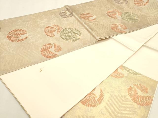 平和屋着物◎六通柄京袋帯 唐織 松葉文 金糸 引箔 正絹 逸品 DABK5720sf