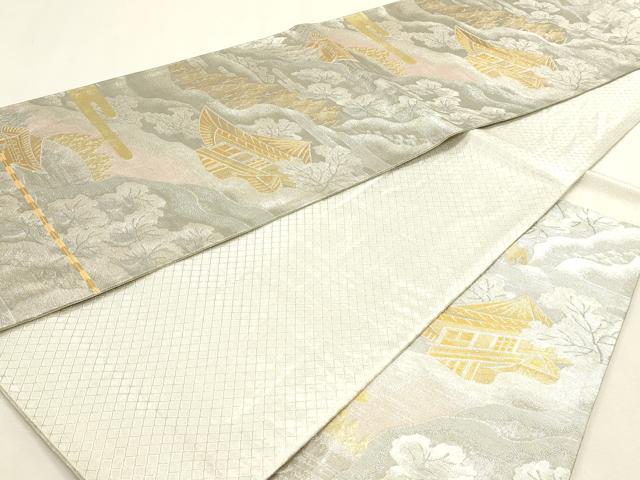 平和屋本店▼佐賀錦 六通柄袋帯 九百錦 古都の四季 弐捨四金 正絹 逸品 DABK5756sf