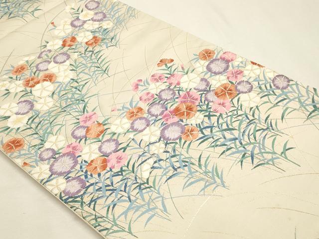 平和屋本店▼「美しいキモノ」お馴染みのメーカー となみ織物 六通柄袋帯 唐織 草花文 純金箔 正絹 逸品 DABK5788sf