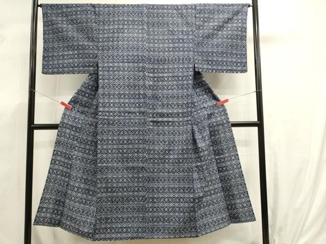 平和屋着物∴夏物 男性 浴衣 注染 手縫い 菱間道 綿 逸品 DABK5912sf