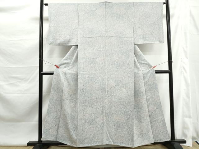 平和屋着物■上質な小紋 草花文 正絹 逸品 DABK6007qa