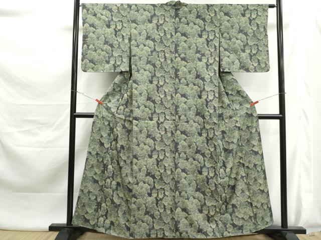 平和屋着物■上質な小紋 樹林文 正絹 逸品 DABK6021qa