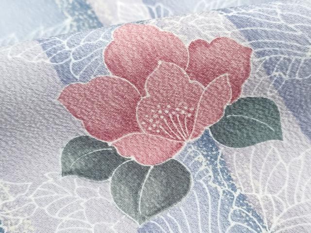 平和屋着物■小紋 よろけ縞花文 洗える着物 DABK6025qa