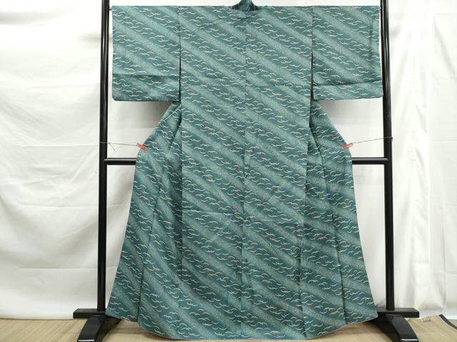 平和屋着物■小紋 霞雪芝文 洗える着物 DABK6031qa