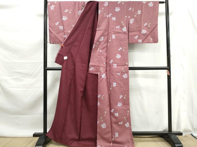 平和屋着物■小紋 舞花文 風鈴 洗える着物 DABK6050qa
