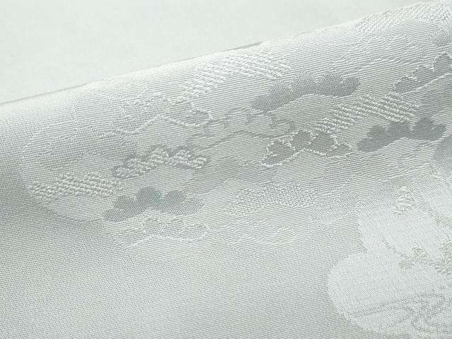 平和屋着物■上質な色無地 雲取り花地紋 月白色 正絹 逸品 DABK6127qa