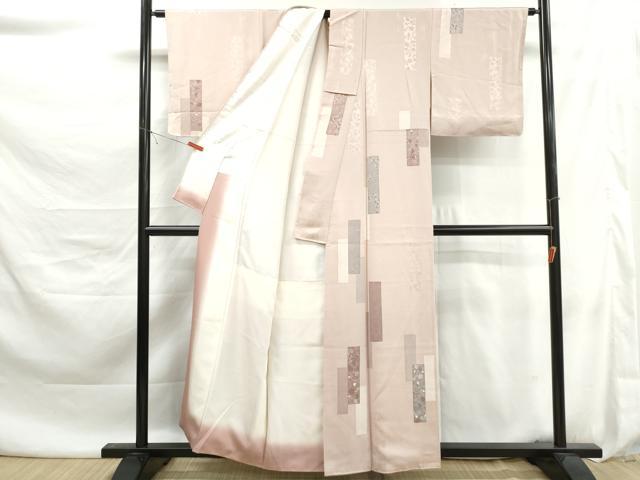 平和屋着物■上質な小紋 短冊花文 正絹 逸品 DABK6128qa