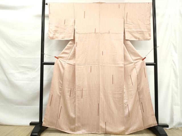 平和屋着物■上質な小紋 間道 正絹 逸品 未使用 DABK6129qa