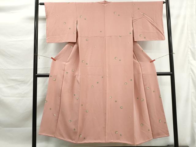 平和屋着物■上質な小紋 花丸文 金彩 正絹 逸品 DABK6130qa