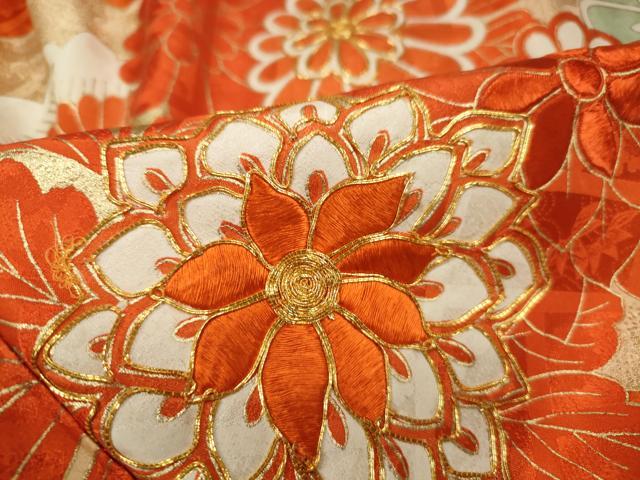 平和屋着物■豪華振袖 駒刺繍 雲取り花松文 金彩 正絹 逸品 DABK6133qa
