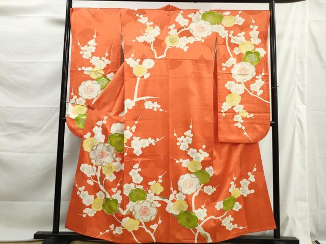 平和屋着物■豪華振袖 駒刺繍 枝梅文 金彩 正絹 逸品 DABK6140qa