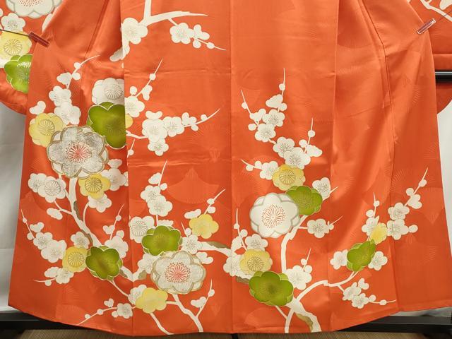 平和屋着物■豪華振袖 駒刺繍 枝梅文 金彩 正絹 逸品 DABK6140qa