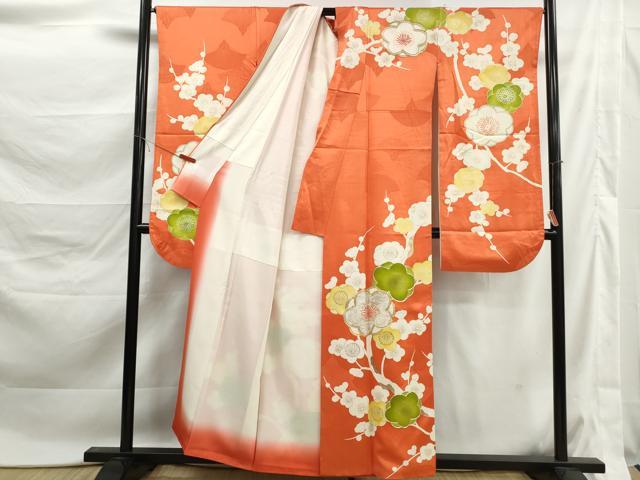 平和屋着物■豪華振袖 駒刺繍 枝梅文 金彩 正絹 逸品 DABK6140qa