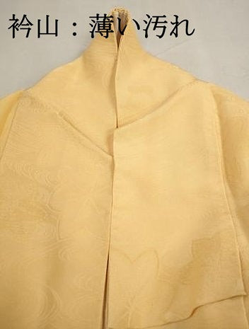 平和屋着物■上質な色無地 流水楓地紋 花葉色 正絹 逸品 DABK6155qa