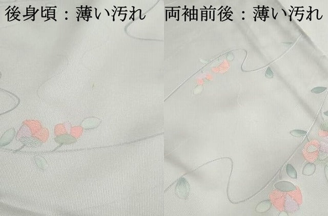 平和屋着物■上質な小紋 枝花文 正絹 逸品 DABK6178qa