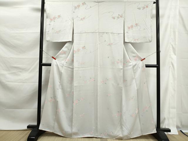 平和屋着物■上質な小紋 枝花文 正絹 逸品 DABK6178qa