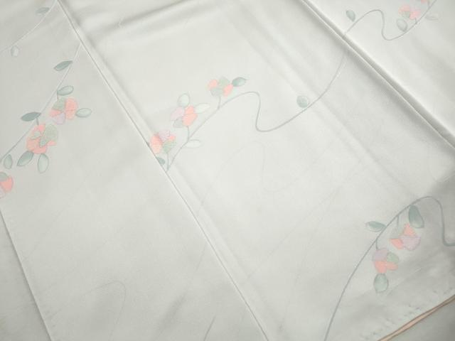 平和屋着物■上質な小紋 枝花文 正絹 逸品 DABK6178qa