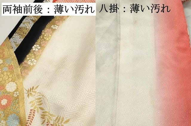 平和屋着物■豪華振袖 絞り 舞花文 暈し染め 金彩 正絹 逸品 DABK6198qa