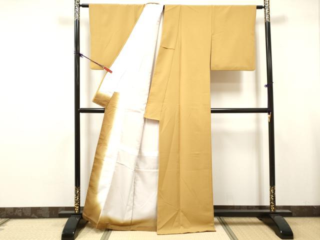 平和屋着物■色無地 玉蜀黍色 洗える着物 DABK6228qa