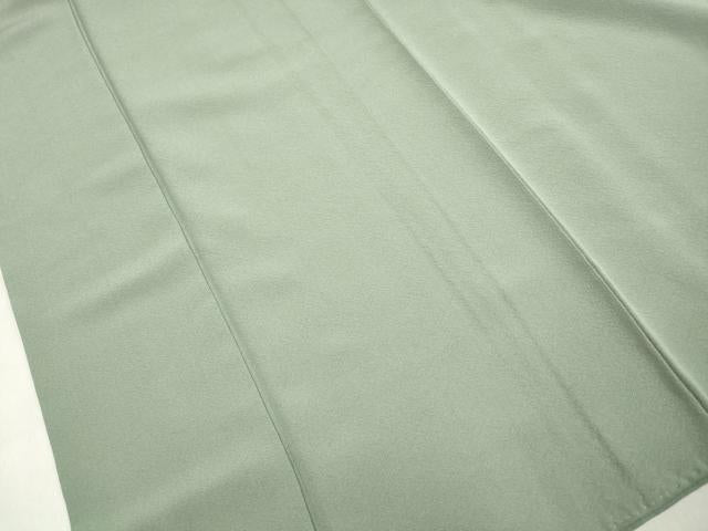 平和屋着物■上質な色無地 山葵色 正絹 逸品 DABK6244qa