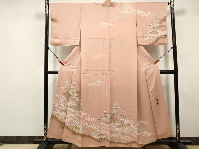 平和屋着物■訪問着 作家物 駒刺繍 立波松文 暈し染め 金彩 正絹 逸品 DABK6251qa