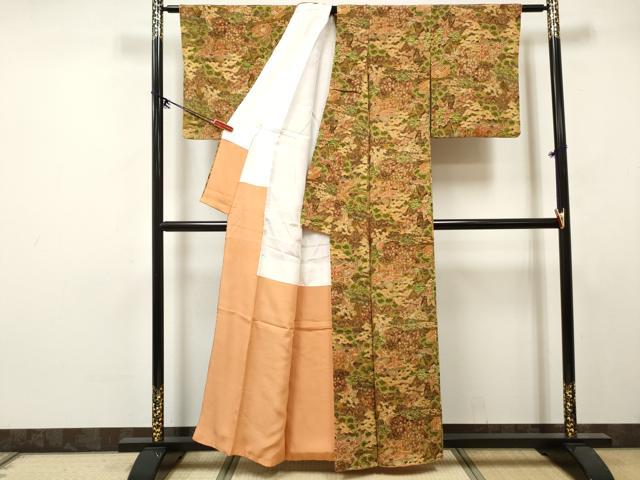 平和屋着物■上質な小紋 風景花鳥文 正絹 逸品 DABK6273qa
