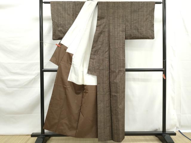 平和屋着物■本場大島紬 7マルキ 竹並べ 正絹 逸品 DABK6311qa