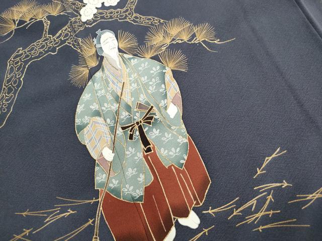 平和屋着物■豪華色留袖 作家物 手描き 人物枝花松文 金彩 正絹 逸品 DABK6333qa