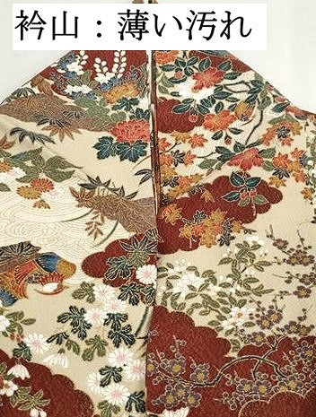 平和屋着物■上質な小紋 花鳥文 金彩 正絹 逸品 DABK6344qa