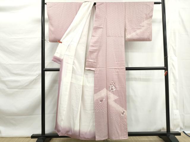 平和屋着物■訪問着 絞り 刺繍 糸車花文 高島屋扱い 正絹 逸品 DABK6349qa