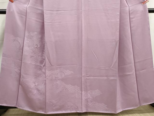 平和屋着物■色留訪問着 刺繍 花車文 紅藤色 正絹 逸品 DABK6358qa
