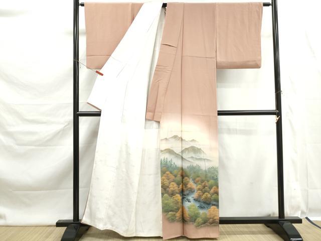 平和屋着物■豪華色留袖 風景樹林文 暈し染め 金彩 正絹 逸品 DABK6367qa