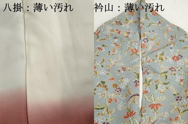 平和屋着物■上質な小紋 草花文 鬼しぼ縮緬 正絹 逸品 DABK6387qa
