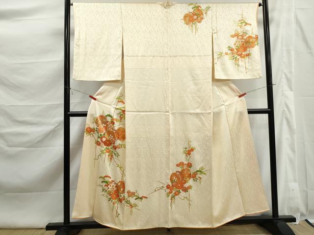 平和屋着物■訪問着 駒刺繍 花鼓文 金彩 正絹 逸品 DABK6392qa