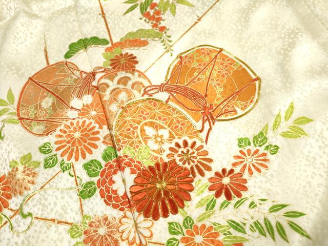 平和屋着物■訪問着 駒刺繍 花鼓文 金彩 正絹 逸品 DABK6392qa