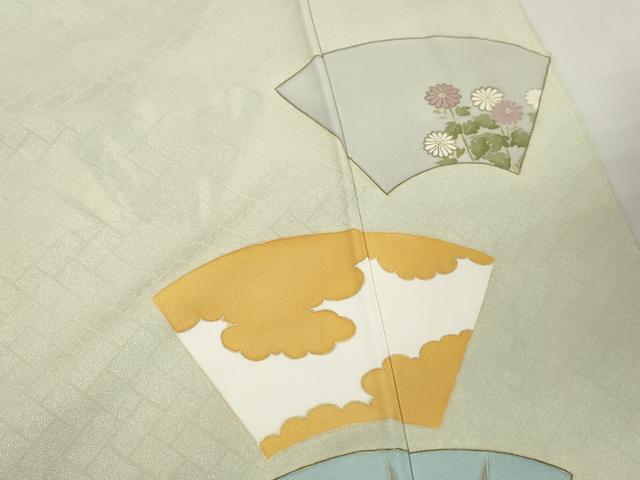 平和屋着物■豪華色留袖 駒刺繍 地紙花文 金彩 正絹 逸品 DABK6406qa