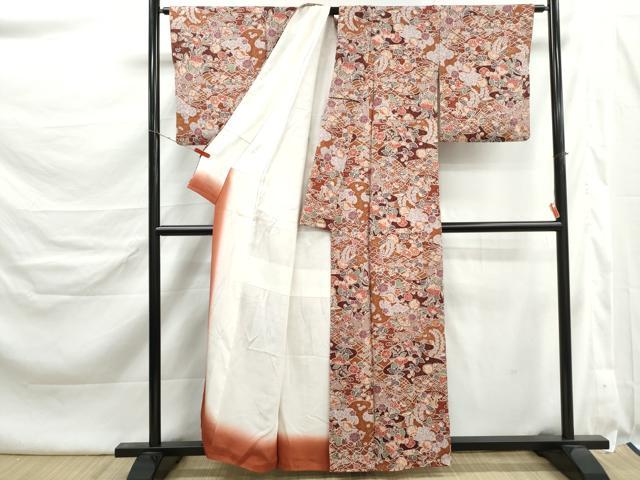 平和屋着物■上質な小紋 辻が花 正絹 逸品 DABK6425qa
