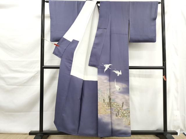 平和屋着物■豪華色留袖 駒刺繍 飛鶴風景文 暈し染め 金彩 正絹 逸品 DABK6436qa