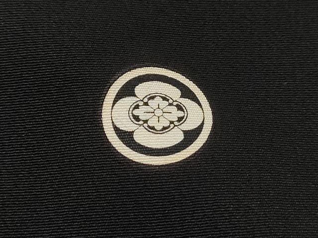 平和屋着物■豪華黒留袖 天井扇面花車文 鶴 金彩 正絹 逸品 DABK6453qa