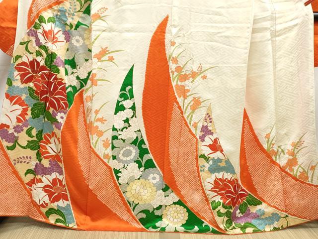 平和屋着物■豪華振袖 駒刺繍 絞り 草花文 金彩 正絹 逸品 DABK6457qa