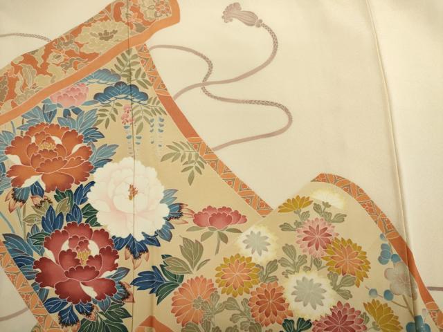 平和屋着物■豪華色留袖 友禅 作家物 絵巻風景花松文 正絹 逸品 DABK6552ya