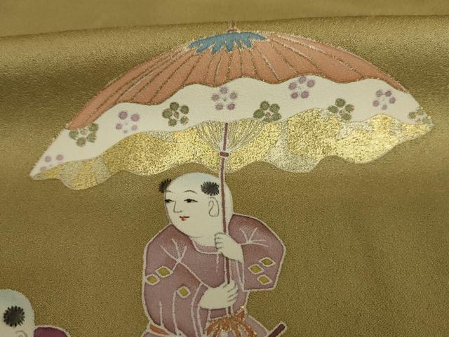 平和屋着物■豪華色留袖 駒刺繍 童子遊び 金彩 正絹 逸品 DABK6575ya