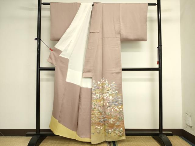 平和屋着物■豪華色留袖 風景花松文 金彩 正絹 逸品 DABK6576ya