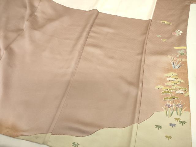 平和屋着物■豪華色留袖 風景花松文 金彩 正絹 逸品 DABK6576ya