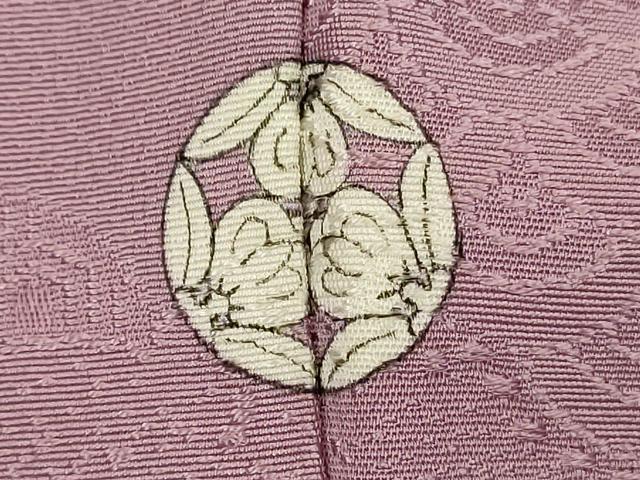 平和屋着物■上質な色無地 雲取り吉祥花地紋 浅紫色 ロング丈 正絹 逸品 未使用 DABK6587ya