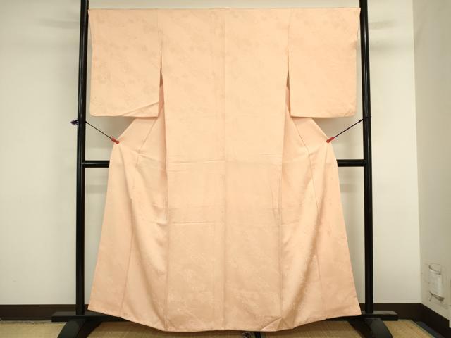 平和屋着物■上質な色無地 流水舞楓地紋 伽羅色 正絹 逸品 DABK6605ya
