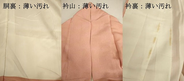 平和屋着物■上質な小紋 霞文 暈し染め 鬼しぼ縮緬 正絹 逸品 DABK6609ya