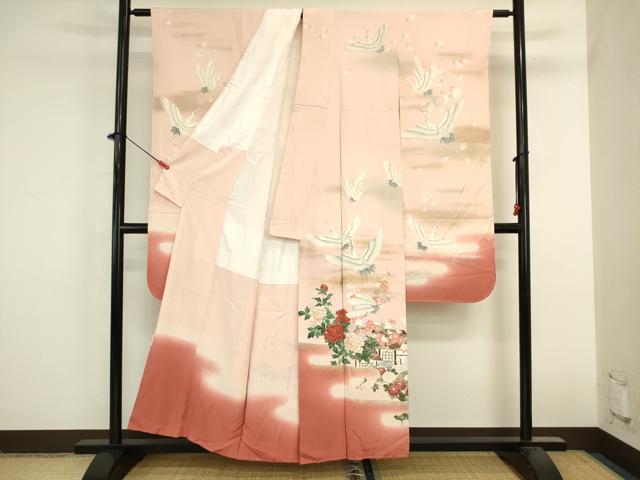 平和屋着物■豪華振袖 作家物 鶴の恩返し 暈し染め 金彩 正絹 逸品 DABK6610ya
